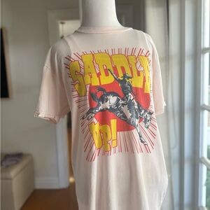 Anthropologie Retrobrand Los Angeles Saddle Up Graphic Tee in size Medium